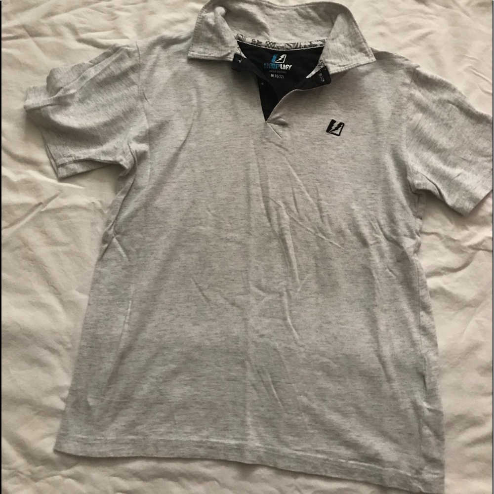 Amplify gray short sleeve polo size M10/12.